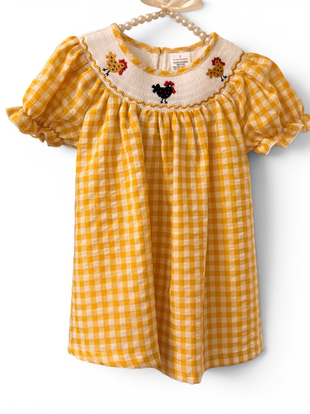 Smocked Chicken Gingham Dress | Size 2 | Boutique Style | NWOT